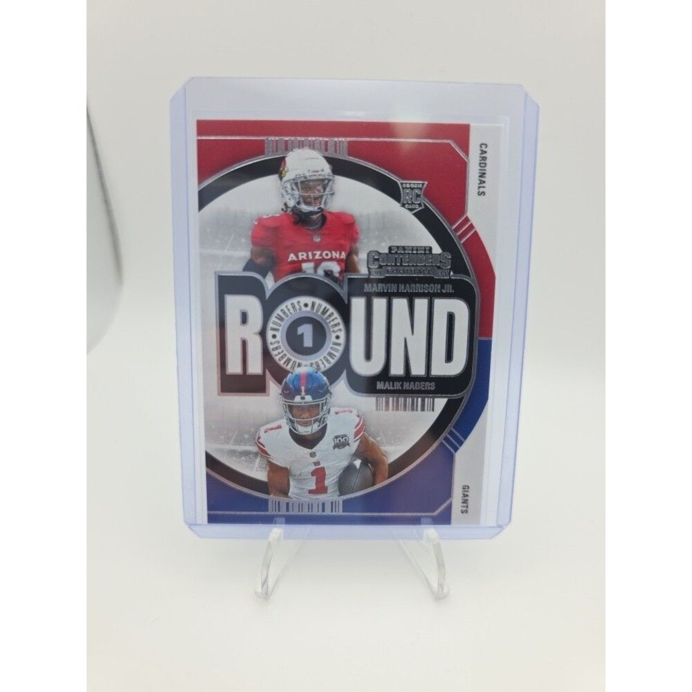 2024 Panini Contenders - Round Numbers Malik Nabers, Marvin Harrison Jr. #2 (RC)